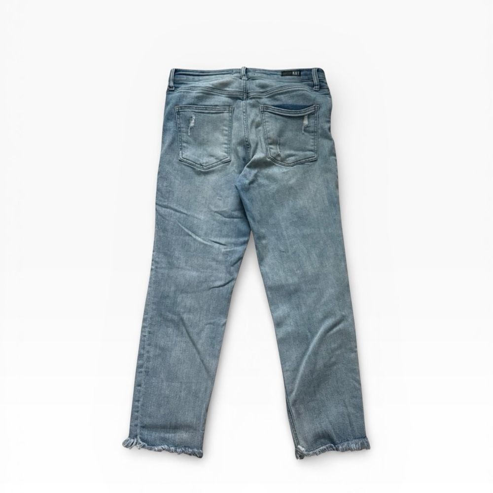 KUT Distressed Women's Ankle Jeans Raw Hem #147555 Size 10 - Picture 4 of 13